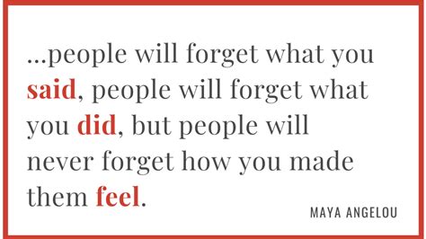 Maya Angelou Quote People Will Forget - Hester Alejandrina