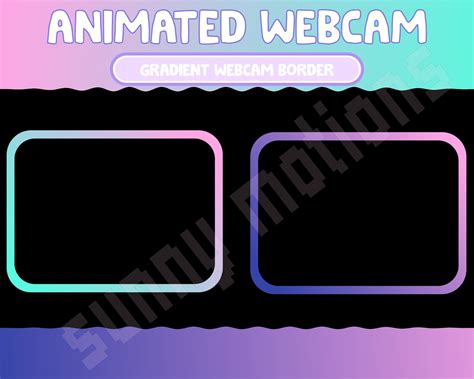 4x Twitch Animated Pink Bubblegum Teal Gradient Webcam Border Etsy