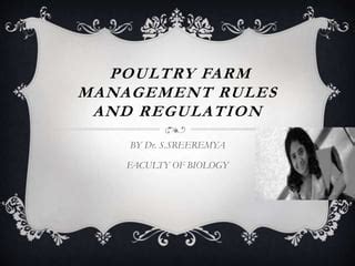 Poultry Farm Management Rules And Regulation PPT