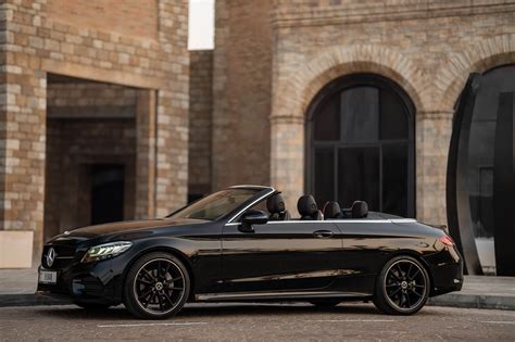 Rent Mercedes C200 Convertible Black In Dubai Convertible Octane