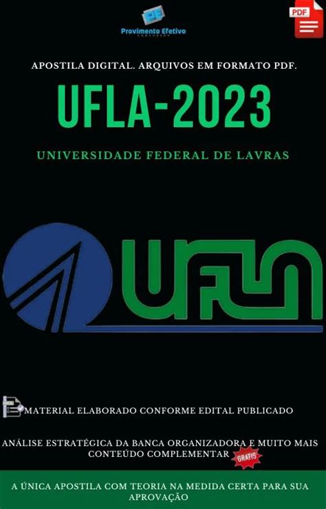 Provimento Efetivo Concursos Apostila UFLA Arquiteto Seleção 2023