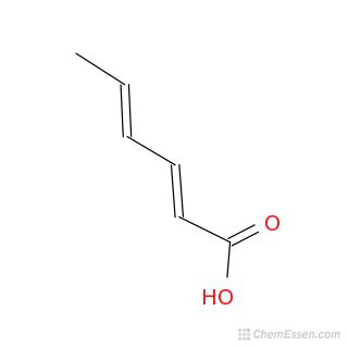 Sorbic acid Structure - C6H8O2 - Over 100 million chemical compounds ...