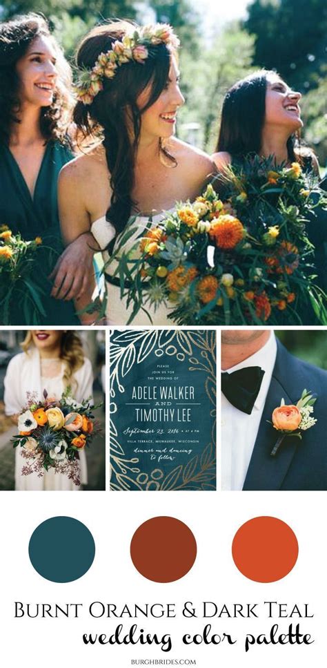 What Colors Go With Burnt Orange For A Wedding Jenniemarieweddings