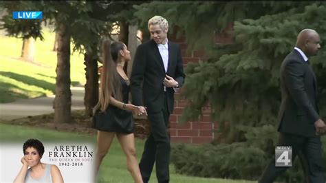 Ariana Grande And Pete Davidson Arrive In Detroit For Aretha Franklins