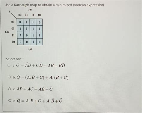 [solved] Use A Karnaugh Map To Obtain A Minimized Solutioninn