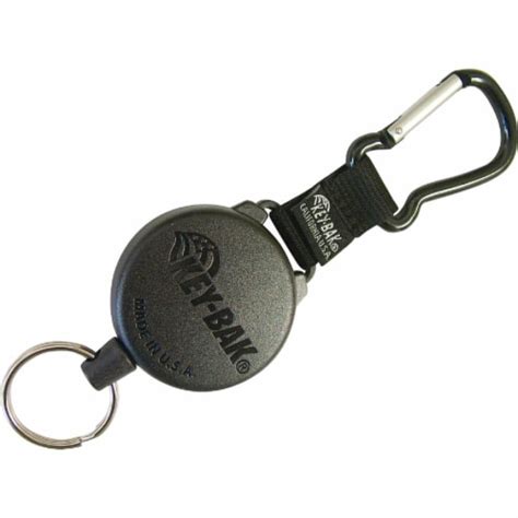 Lucky Line Key Bak C Clip 48 In Black Retractable Key Chain 43451 1