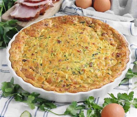 Quiche Aux Courgettes Et Jambon Sans P Te Un Plat Sain Et Savoureux