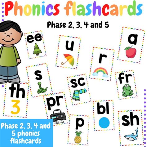 Phonics Flashcards Phase 2, 3, 4 and 5 - Etsy