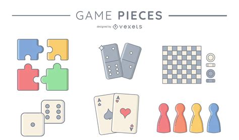 Game Pieces Pack 2 Vector Download