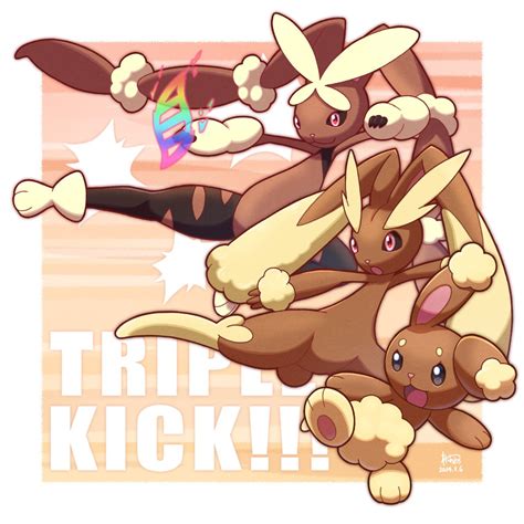 Lopunny Buneary And Mega Lopunny Pokemon Drawn By Wataame