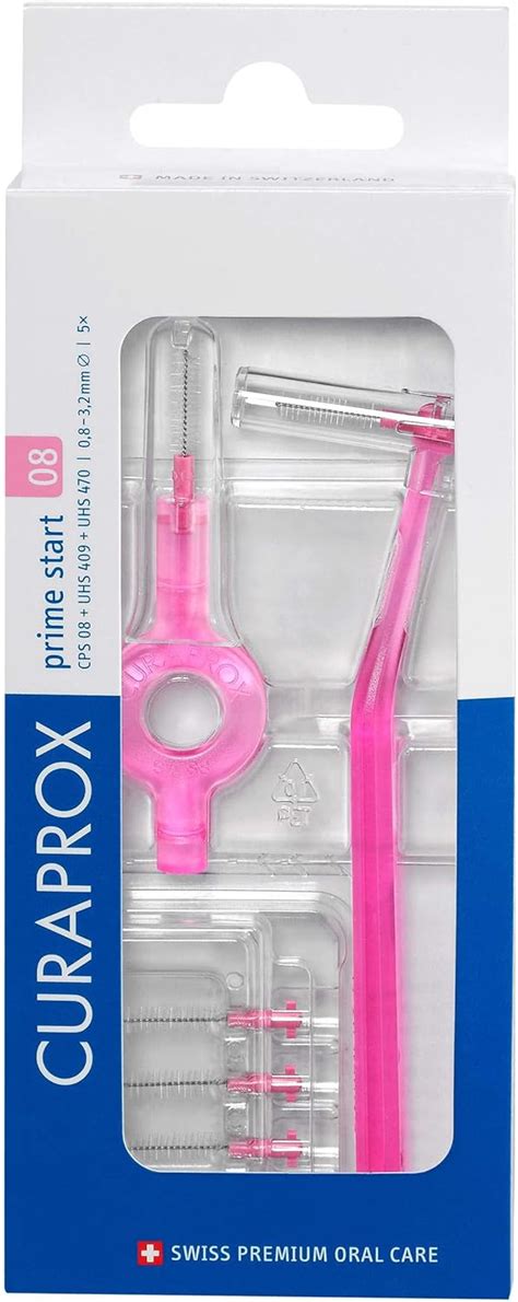 Curaprox Cps 08 Prime Start Interdental Brush Kit Pink 5 X 08mm 3