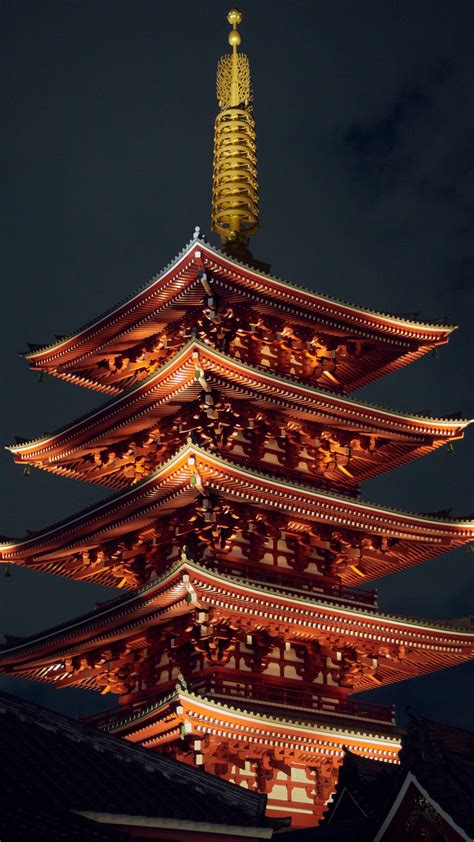 Download wallpaper 1350x2400 pagoda, tower, architecture, asia iphone 8 ...