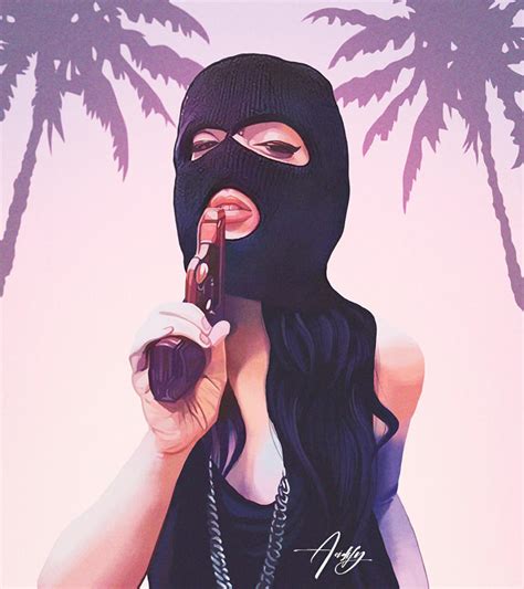 Ski Mask Girl Digital Painting By Acidifyart On Deviantart