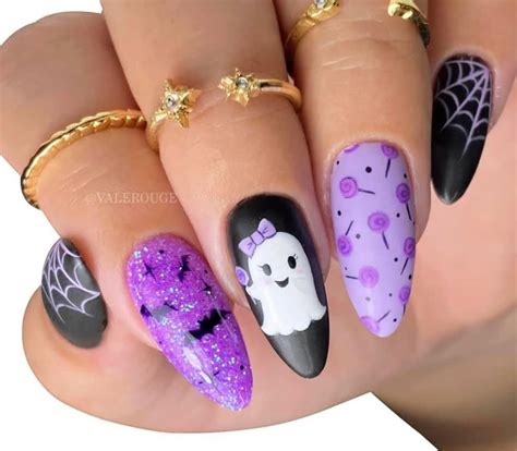 20 Purple Halloween Nails To Get You In The Spooky Spirit Artofit