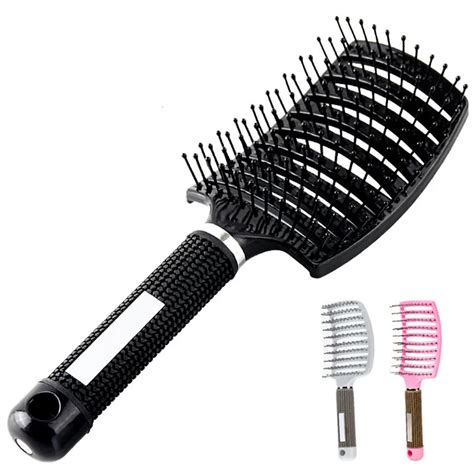 Curved Vented Professional Detangling Comb Portable Home Massage Hair Brush Styling Tools Fast