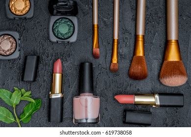 Decorative Cosmetics Nude On Dark Background Stock Photo