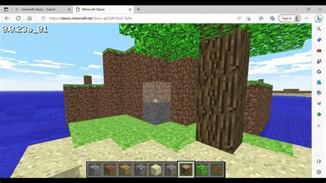 minecraft classic gameplay on pc - YouTube