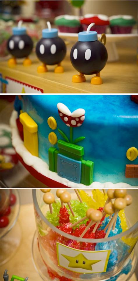 Karas Party Ideas Mario Timevideo Game Boy 6th Birthday Party Planning Ideas