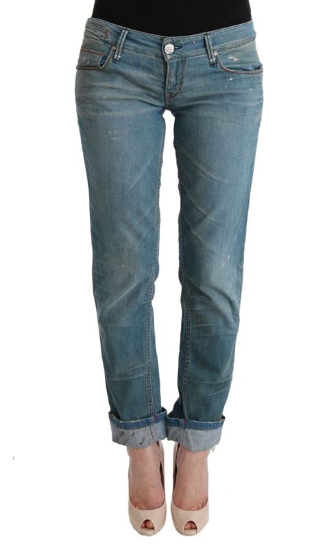 Blue Cotton Slim Fit Cropped Jeans W26 Artofit