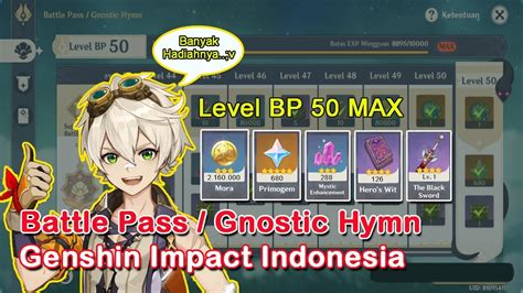 Pertama Kali Buka Battle Pass Gnostic Hymn Genshin Impact Jangan