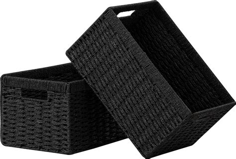 Amazon UBBCARE 2 Pack Wicker Basket 13 4L8 3H7 1W Inch Woven