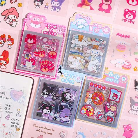 25Pcs Cute Cartoon Waterproof Pvcdiy Stickers Kuromi Lotso Sticker