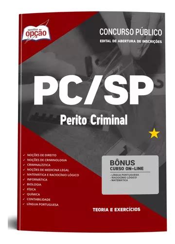 Apostila Concurso Pc Sp Pol Cia Civil De S O Paulo Perito Criminal