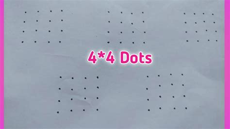 5 Simple 4 4 Dots Small Sikku Kolam 5 Easy 4 4 Dots Daily Rangoli