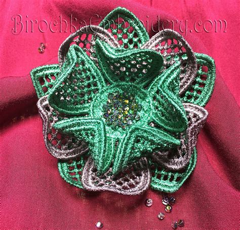 Free Standling Lace Openwork Flower Birochka Embroidery