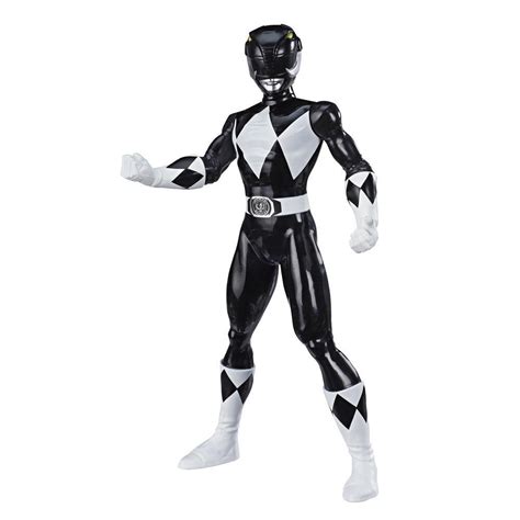 Power Rangers Mighty Morphin Black Ranger Figure 9.5-inch Scale Action ...