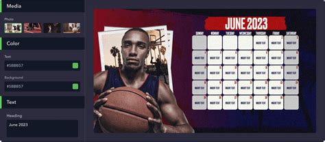 Free & customizeable basketball schedule graphic templates