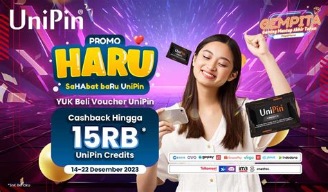 Beli UniPin Voucher Pakai Ewallet Pulsa Dapatkan Cashback Hingga