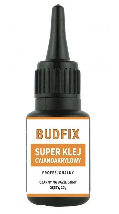 Klej cyjanoakrylowy czarny gęsty 20ml super glue czarny na bazie gumy