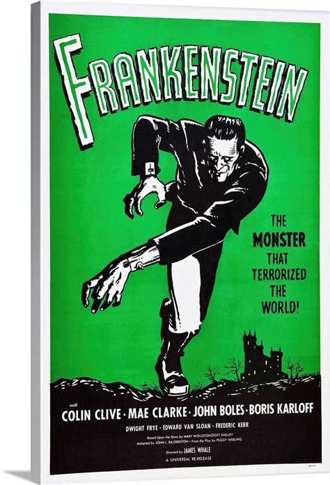 Frankenstein - Vintage Movie Poster Wall Art, Canvas Prints, Framed ...