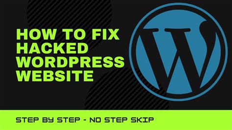 How To Fix Hacked Wordpress Website Live Example Youtube