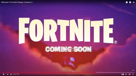 Fortnite Chapter4 Season 4 Teser Youtube