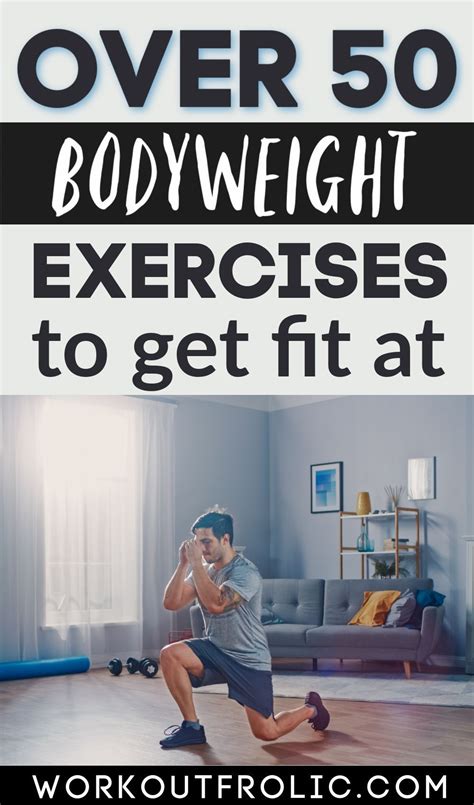 56 Simple And Effective Bodyweight Exercises For Beginners | Bodyweight ...