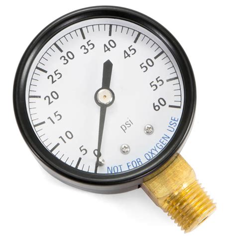 Xtremepowerus 2 In Water Pressure Gauge With 14 In Npt Bottom