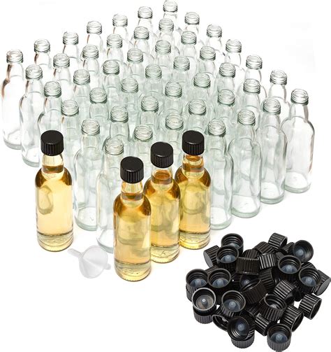 50ml Miniature Glass Spirit Bottle With Screw Top Black Pack Of 50 By Better Bottles With