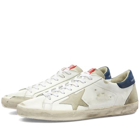 Golden Goose Superstar Leather Sneaker White Ice And Denim Blue End Us