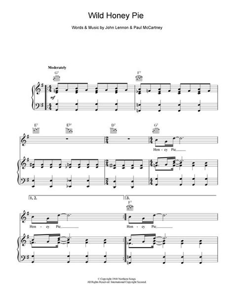 The Beatles 'Wild Honey Pie' Sheet Music Notes, Chords, Score. Download ...