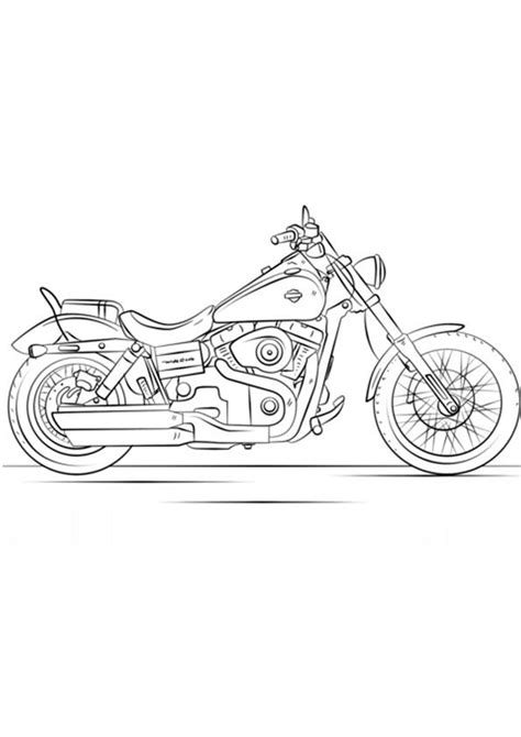 Harley Davidson Coloring Page Free Printable Motorcycle Coloring Pages