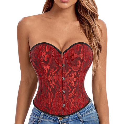 EHQJNJ Female Floral Corset Top Women Sculpting Shapewear Elegant