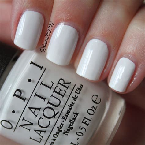 Elaine Nails Opi Alpine Snow