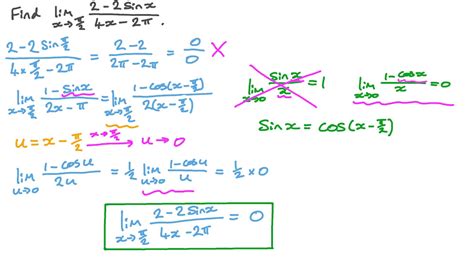 Question Video Finding Limits Involving Trigonometric Functions Nagwa