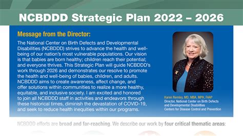 Ncbddd Strategic Plan 20222026 National Center On Birth Defects And