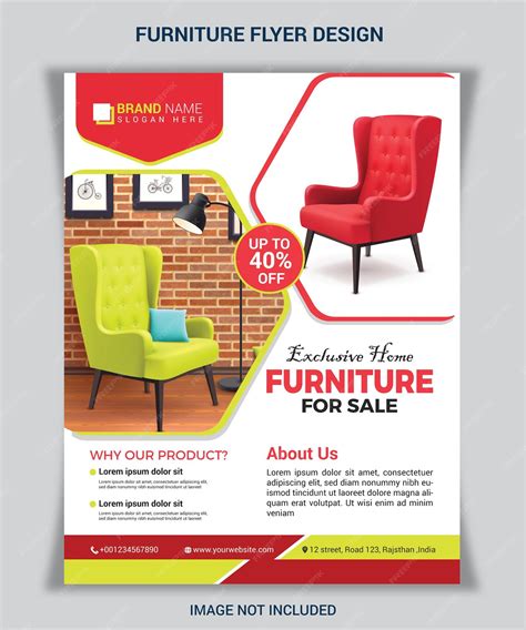 Premium Vector Vector A4 Furniture Sale Flyer Template Design