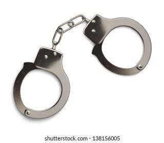 Police Metal Handcuffs Isolated On White Stock Photo 138156005 ...