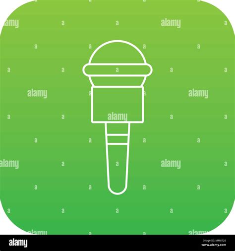 Microphone icon green vector Stock Vector Image & Art - Alamy