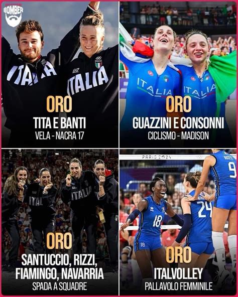 Le Medaglie Doro Italiane Ai Giochi Olimpici Di Parigi Il